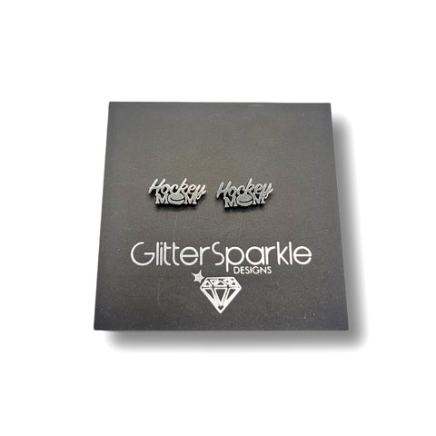 Stainless Steel Hockey Mom Studs