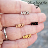 Stainless Steel F♡CK Studs