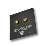 Cannabis Leaf Studs