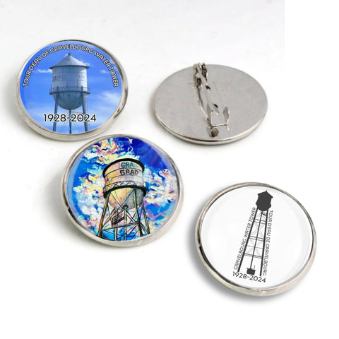 Gravelbourg Water Tower Pins