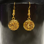 Gold Geode Drop Earrings