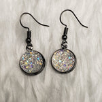 Iridescent Geode Drop Earrings