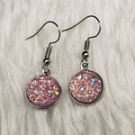 Blush Geode Drop Earrings