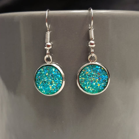 Aqua Sunrise Drop Earrings