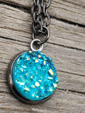 Aqua Geode Necklace