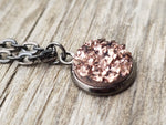 Rose Gold Geode Necklace