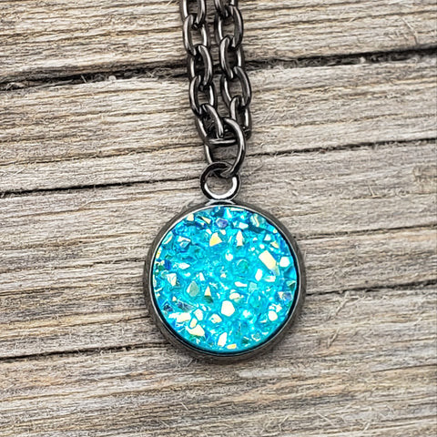 Aqua Geode Necklace