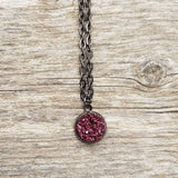 Deep Rose Geode Necklace