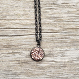 Rose Gold Geode Necklace