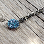 Cosmic Blue Geode Necklace