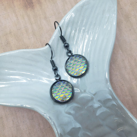 Iridescent Mermaid Drop Earrings