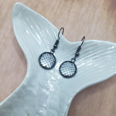 Silver Mermaid Drop Earrings