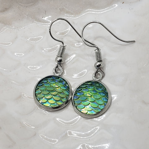 Seafoam Mermaid Drop Earrings