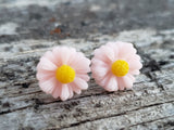 Pink Daisy Studs