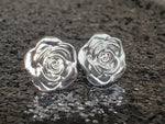 Silver Rose Studs