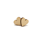 Wood Heart Studs