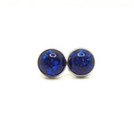 Dark Blue Glitter Studs