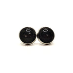 Black Glitter Studs