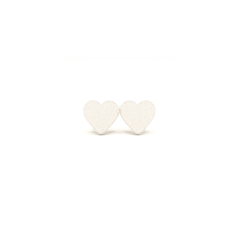 White Wood Hearts