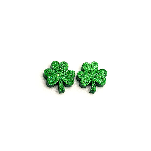 Sparkly Shamrock Studs