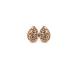 Rose Gold Teardrop Studs