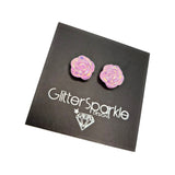 Pink Illusion Rose Studs