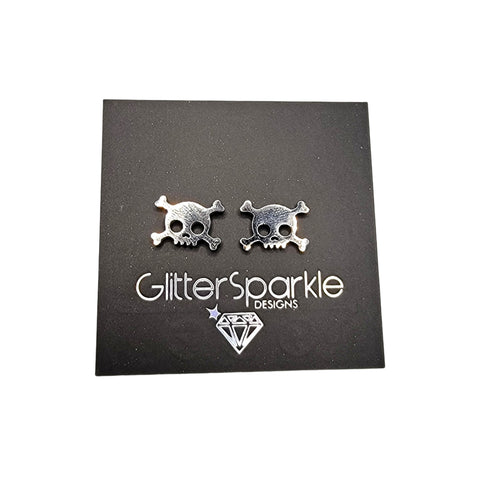 Stainless Skull and Cross Bones Studs